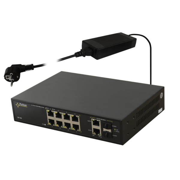 SF108 Switch 10-portowy do 8 kamer IP