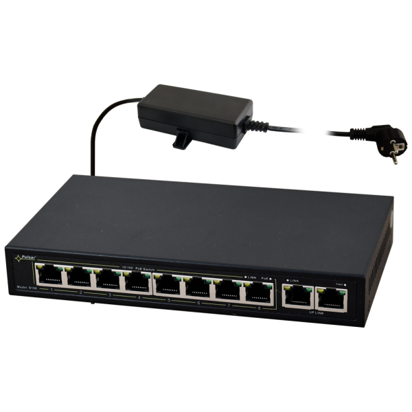 S108 Switch 10-portowy (8xPoE)
